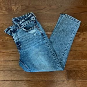 American Eagle distressed mom jeans